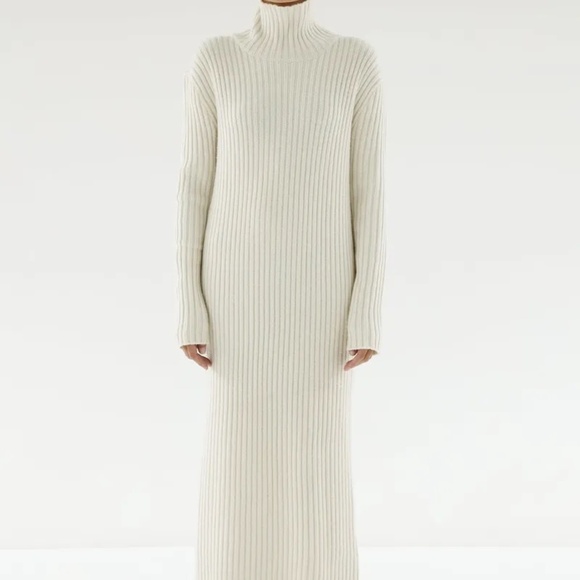 Almada Label Sue Cream coloured Wool maxi dress Size S - Picture 6 of 10